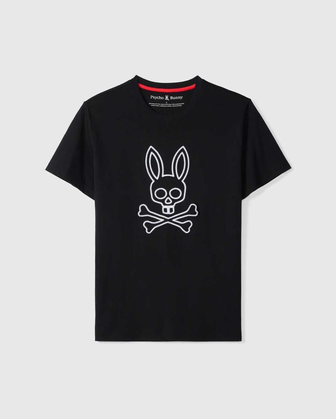 Tees Psycho Bunny Sheldon Graphic Tee Noir Homme | IGR-42274569